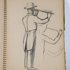Edgar W. Jenney 20th Century Spiral Sketchbook Containing Assortment of Jenney’s Sketches
