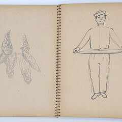 Edgar W. Jenney 20th Century Spiral Sketchbook Containing Assortment of Jenney’s Sketches