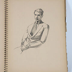 Edgar W. Jenney 20th Century Spiral Sketchbook Containing Assortment of Jenney’s Sketches