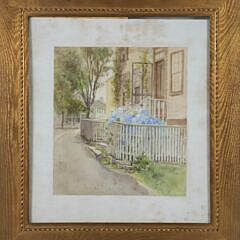J.B. Reid Watercolor "Nantucket Street Scene"