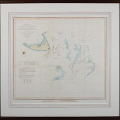 1853 Nantucket Map, Davis Shoal and Other Dangers by U.S. Coast Guard Survey Office
