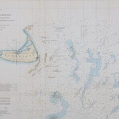 1853 Nantucket Map, Davis Shoal and Other Dangers by U.S. Coast Guard Survey Office