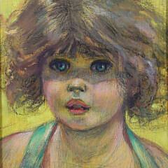 Mary Sarg Murphy Oil on Canvas “Portrait Golden Girl”