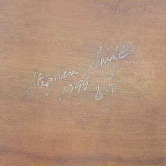 Stephen Swift Round Cherry Breakfast Table and Five High Back Low Armchairs