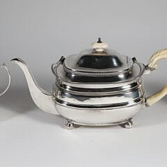 English George III Teapot, Creamer, and Sugar Bowl