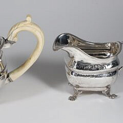 English George III Teapot, Creamer, and Sugar Bowl