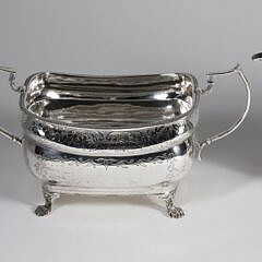 English George III Teapot, Creamer, and Sugar Bowl