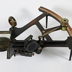 Spencer Browning & Co. London Sextant, in Wooden Box with Duren & Costigan Paper Label on Interior