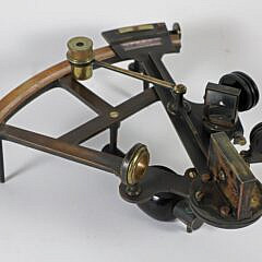 Spencer Browning & Co. London Sextant, in Wooden Box with Duren & Costigan Paper Label on Interior