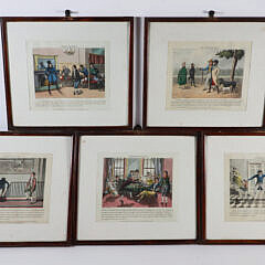 Set of 5 D.T. Egerton, Esq. Humorist Prints, circa 1823 London