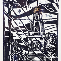 John Carruthors Artist Proof Wood Cut “Unitarian Church”