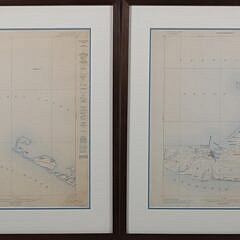 Two Part U.S. Geological Survey Nantucket Island Map, 1899 and 1905 Editions