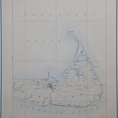 Two Part U.S. Geological Survey Nantucket Island Map, 1899 and 1905 Editions