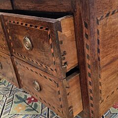Antique French Provincial Inlaid Commode Chest of Drawers, 18th century