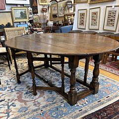 English Oak Gate-Leg Dining Table