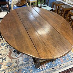 English Oak Gate-Leg Dining Table