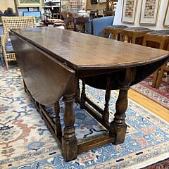 English Oak Gate-Leg Dining Table