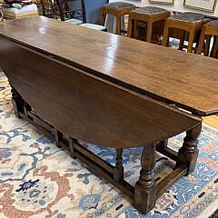 English Oak Gate-Leg Dining Table