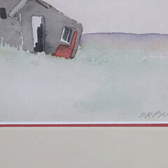 Doris and Richard Beer Watercolor “Horse and Barn”