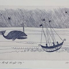 John Lochtefeld Limited Edition Etching “Seascape and Night Sky”