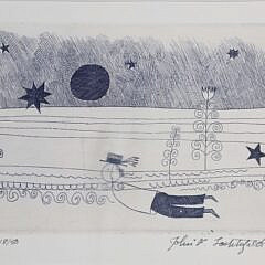 John Lochtefeld Limited Edition Etching “Seascape and Night Sky”