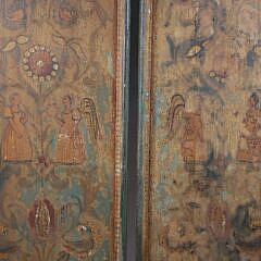 Pair of Antique Painted Panels Decorated with Angels, Doves and Foliage
