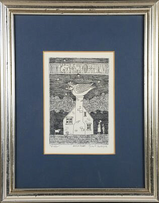 John Lochtefeld Artist Proof Etching "Visitor"