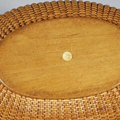 Michael Kane Nantucket Friendship Basket with Scrimshaw Plaque