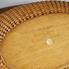 Michael Kane Nantucket Friendship Basket with Scrimshaw Plaque