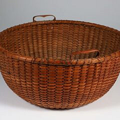 Antique Round Nantucket Sewing Basket