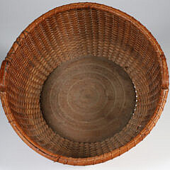 Antique Round Nantucket Sewing Basket