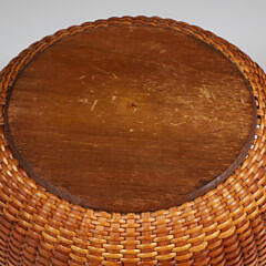 Antique Round Nantucket Sewing Basket