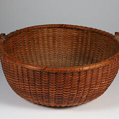 Antique Round Nantucket Sewing Basket