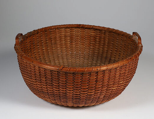 Antique Round Nantucket Sewing Basket