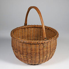 Nantucket Round Open Swing Handle Nantucket Basket, early 20th century