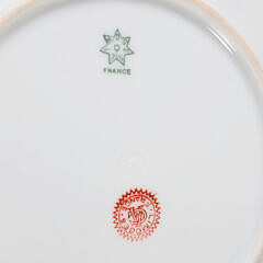 Set of Six Limoges France Hand Painted Fish Plates and Matching Platter