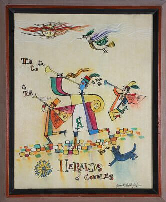John f. Lochtefeld Acrylic on Board "Haralds & Cobbles"