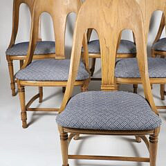 Set of Six Vintage Tub-Back Dining Chairs