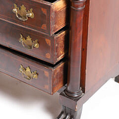 Antique American Empire Mahogany Two-Part Secretary Bookcase