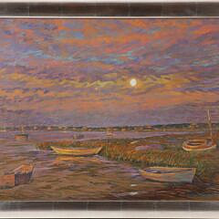 George Thomas Pastel on Paper “Nantucket Creeks”