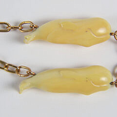 Charlie Sayle Sr. (1908-1994) Six Carved Whales Necklace on Gold Chain