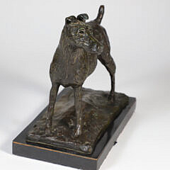 Alexandria Whitney Bronze of a Pinto Terrier, circa 1985