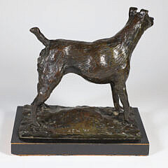 Alexandria Whitney Bronze of a Pinto Terrier, circa 1985