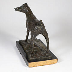 Alexandria Whitney Bronze of a Pinto Terrier, circa 1985