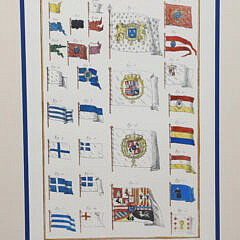 Set of Three Continental Maritime Marine Pavillons Flag Prints