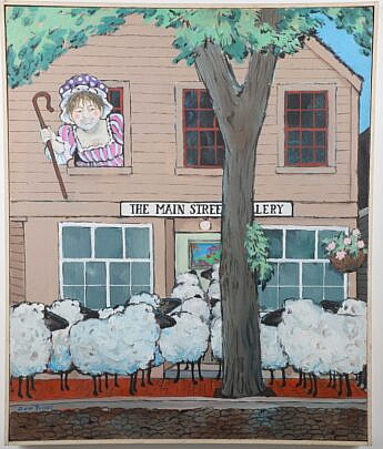 Donn Russell Acrylic on Canvas "Another Opening, Another Show"