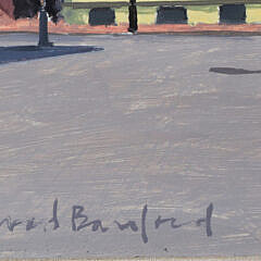 David Bradford Oil on Panel “Along Charles Street”