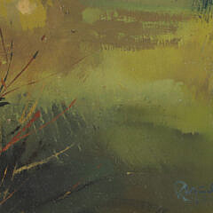 Reggie Levine Oil on Canvas “Figure in the Marsh”