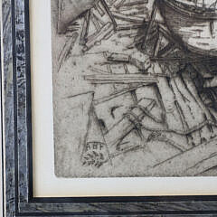 Agnes B. Fernbach “Boat Yard” Etching