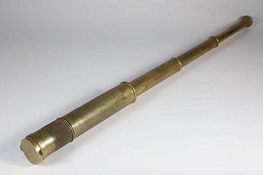 British 3-Draw Brass Spyglass by Lawrence & Mayo, London 1911